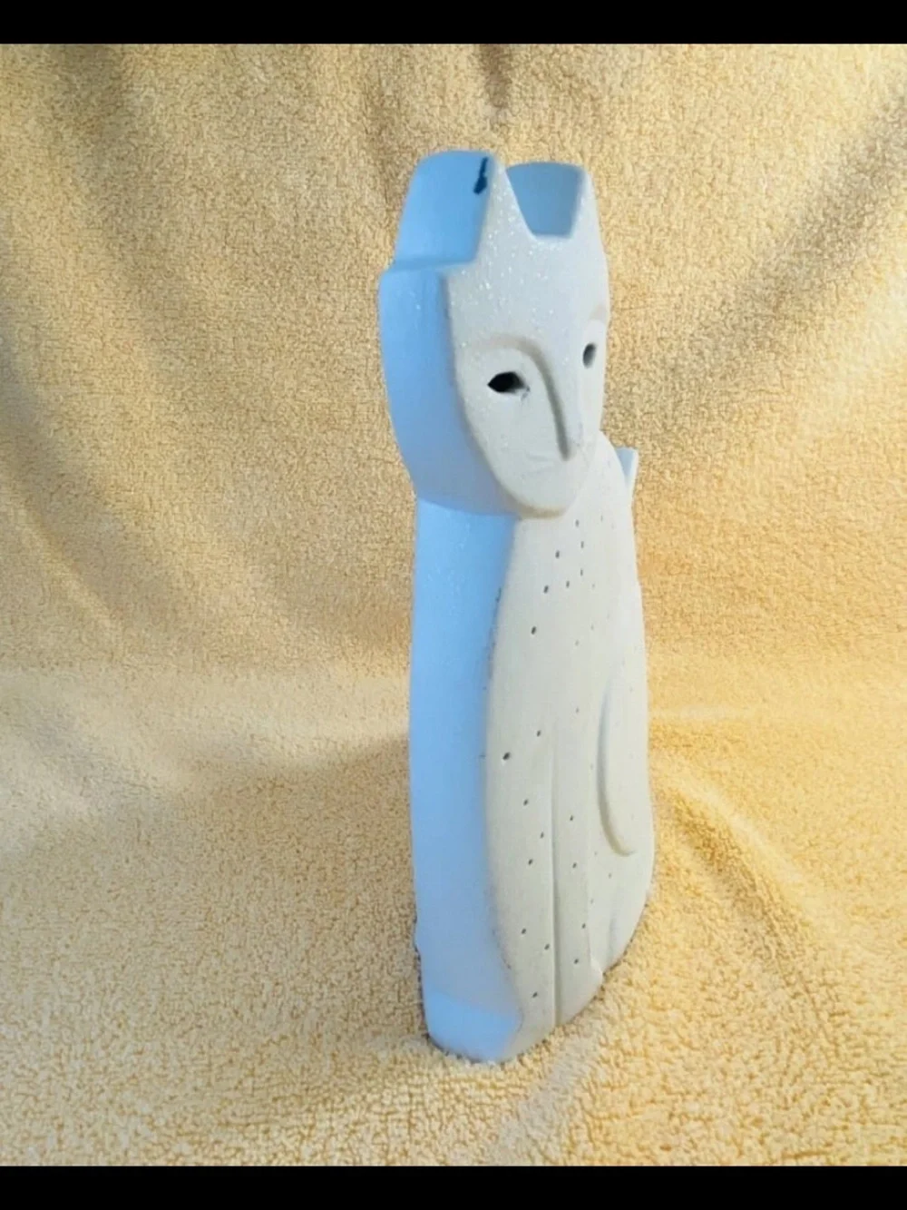 Starry Nights White Ceramic White Cat Lamp Peter Shoebridge RARE HTF OOAK